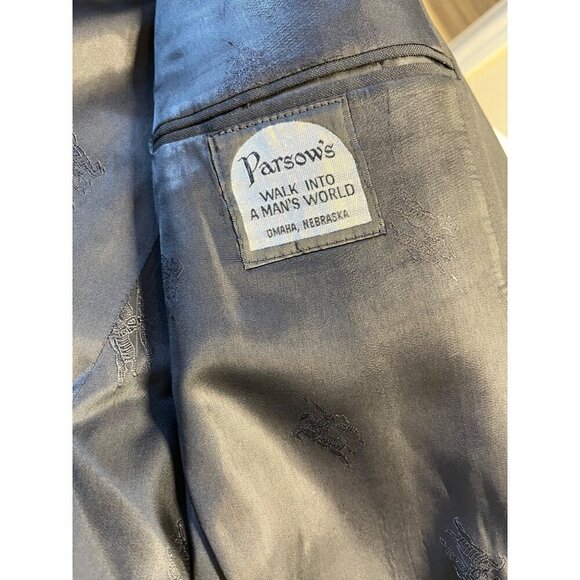 Burberrys Vintage Black Silver Button Wool Sport Coat Blazer 45L - Picture 13 of 13